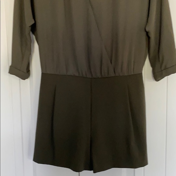 Army Green Military Inspired Mini Jumpsuit Dressy Romper - Picture 5 of 9